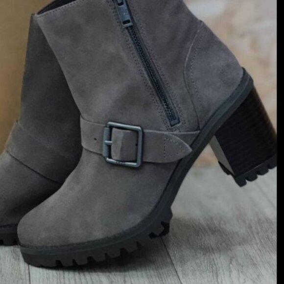 UGG Suede Ankle Boots Grey Size 9 - Picture 1 of 11
